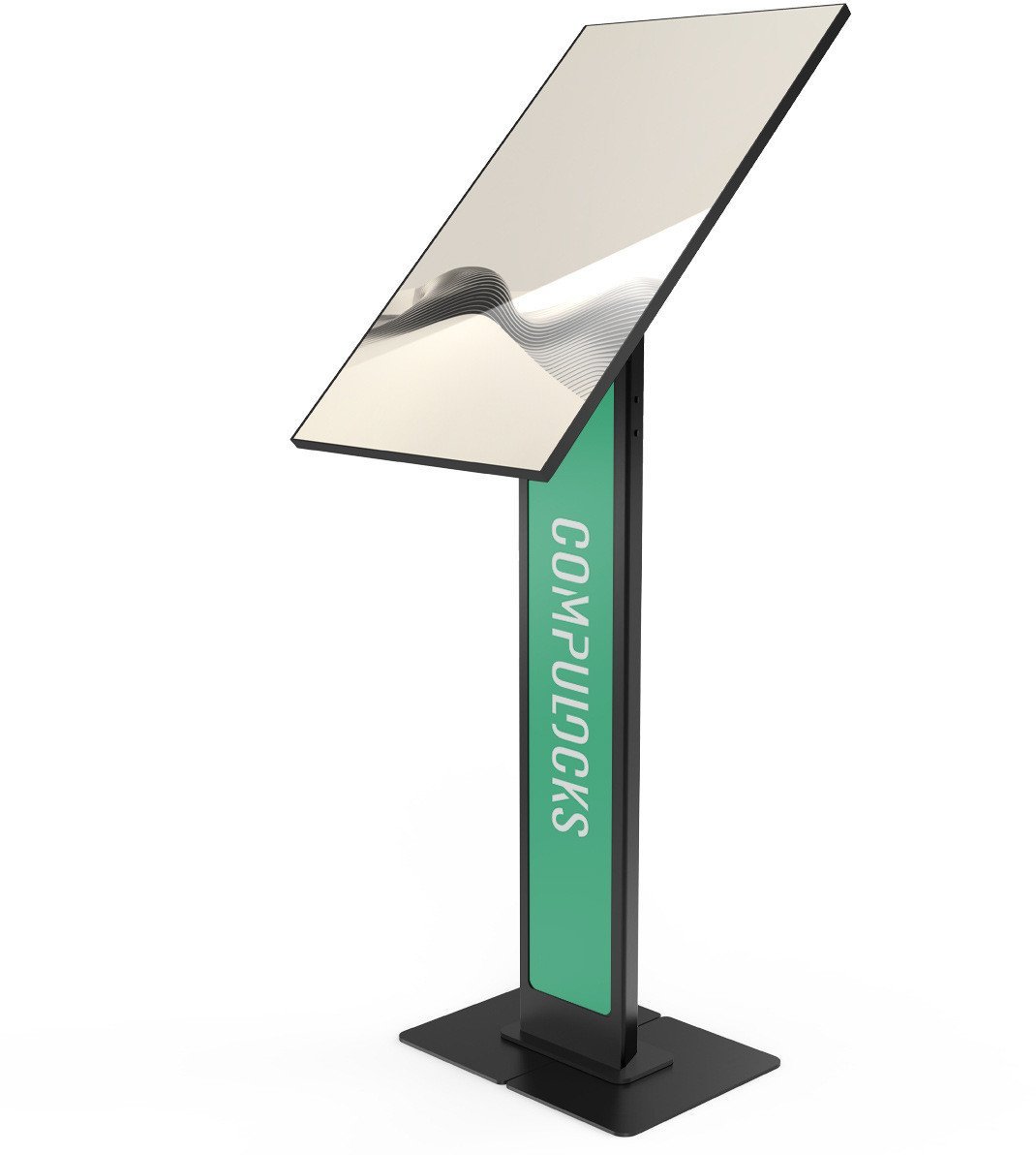 Compulocks Brandable VESA Floor Stand for Screens Up to 32 Inches - Black, 81.3 cm (32"), Universal, Universal screens up to 32", Black, Steel, Floor