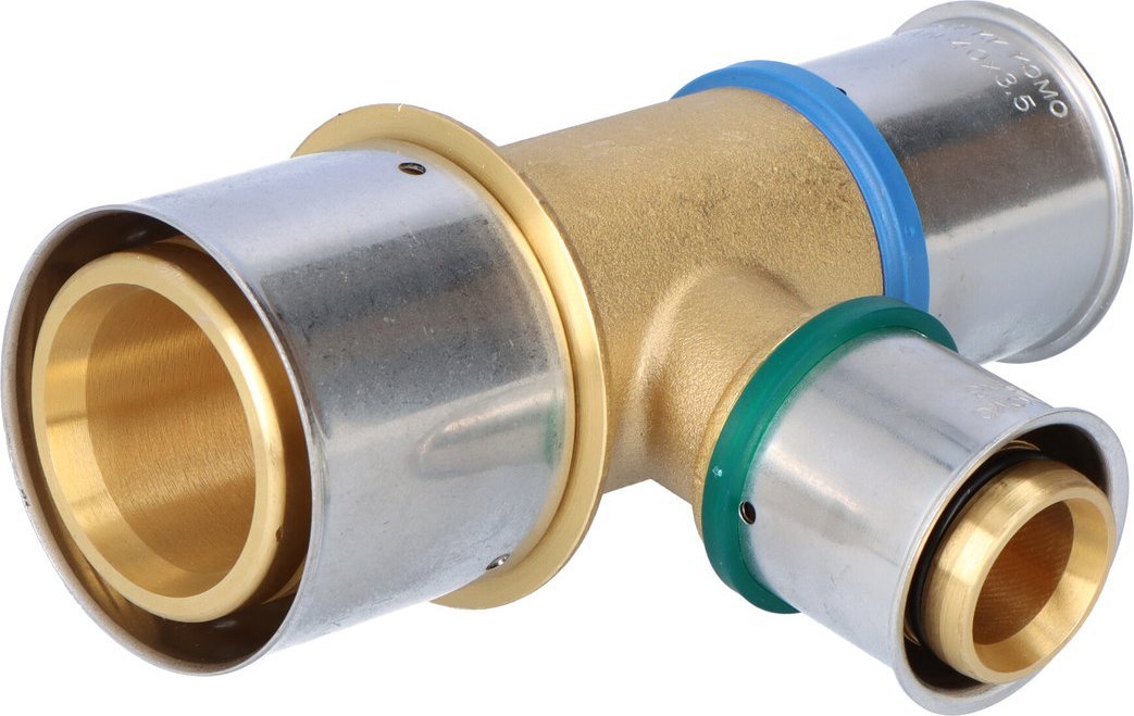 KAN-therm Trójnik Press z pierścieniem zaprasowywanym 50x4/ 32x3/ 40x3,5