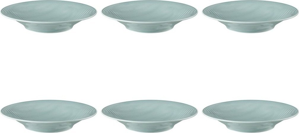 Zestaw 6 talerzy porcelanowych do zupy 22.5 cm błękitny - Seltmann Weiden