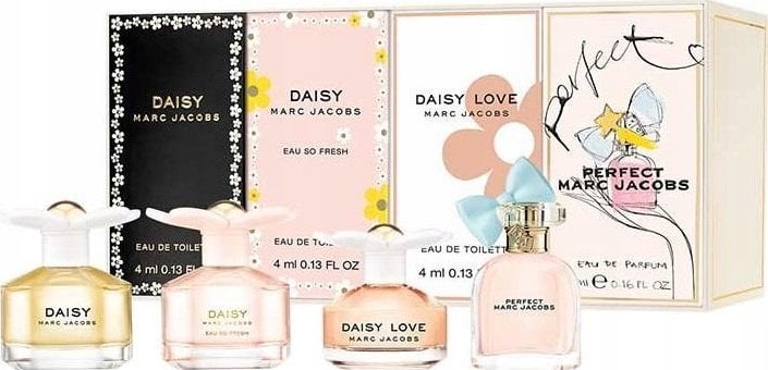 Alkotest SET MINIATUR MARC JACOBS Daisy EDT spray 4ml + Daisy Eau So Fresh EDT spray 4ml + Daisy Love EDT spray 4ml + Perfect EDP spray 5ml