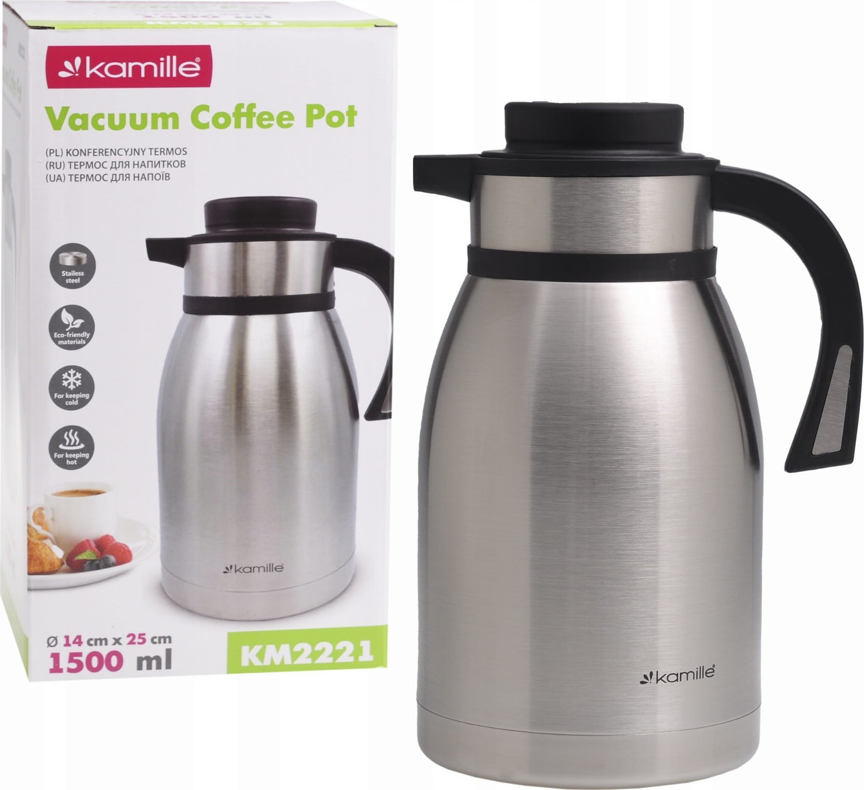 Kamille TERMOS KONFERENCYJNY 2221 INOX 1.5 L