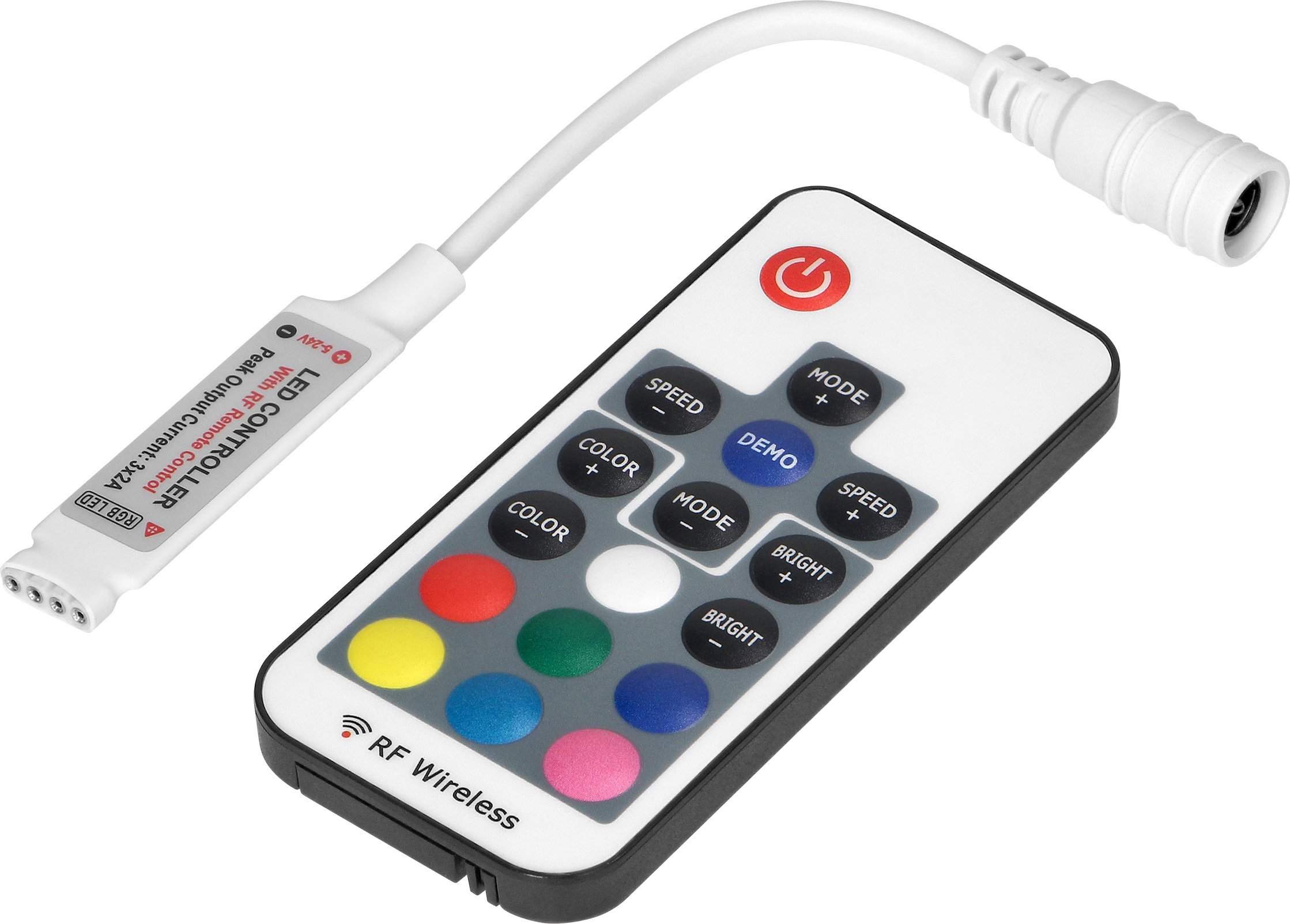 Orno Bezprzewodowy sterownik do taśm LED RGB z pilotem, 17 przycisków, 12V, 6A, 72W