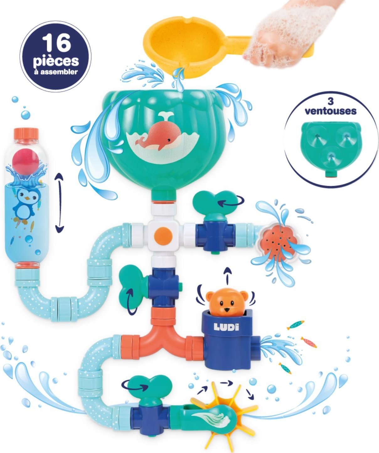 Ludi zestaw zabawek do kąpieli, Morze