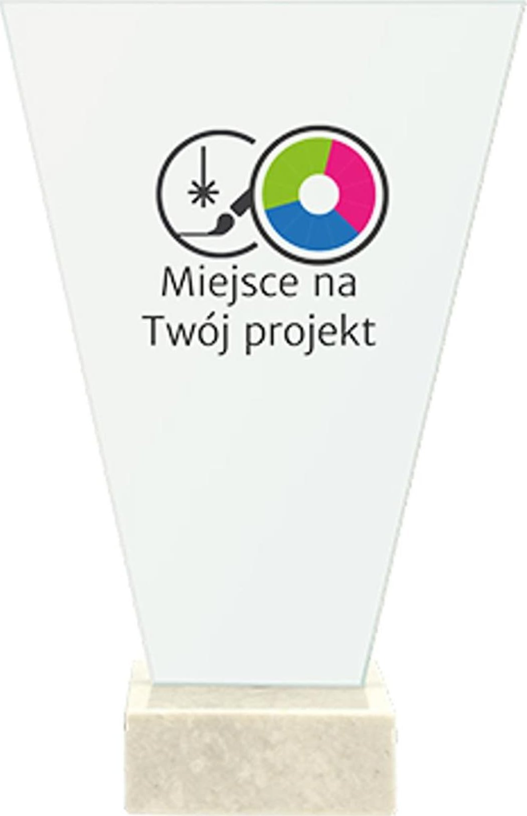 Victoria Sport Trofeum szklane na podstawie marmurowej - INDYWIDUALNE