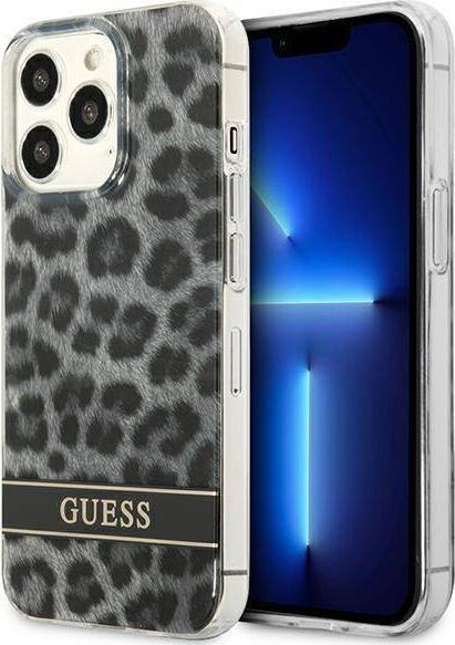 Guess Guess GUHCP13LHSLEOK iPhone 13 Pro / 13 6,1" szary/grey hardcase Leopard