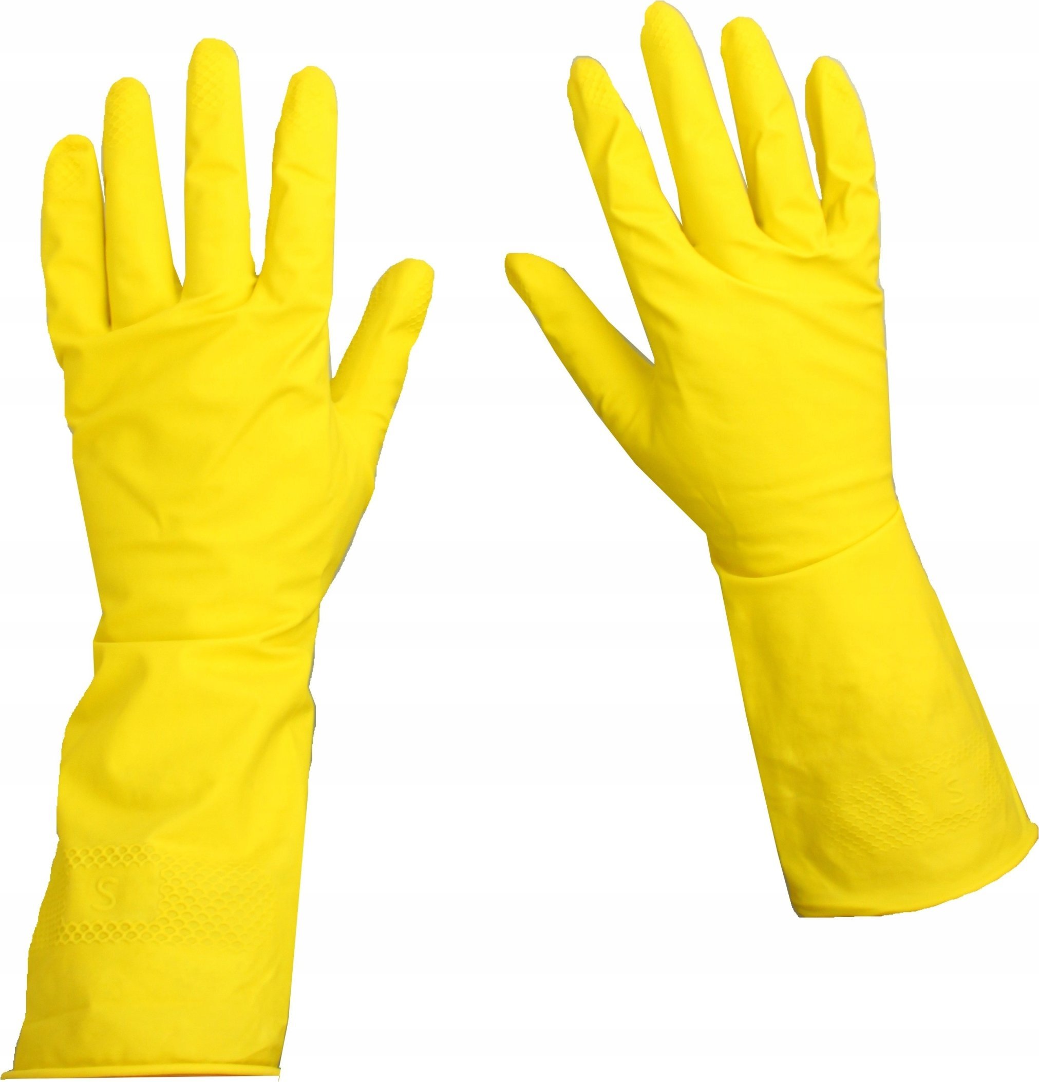 PLAST Plast Rękawiczki gospodarcze, lateksowe, flokowane, żółte L