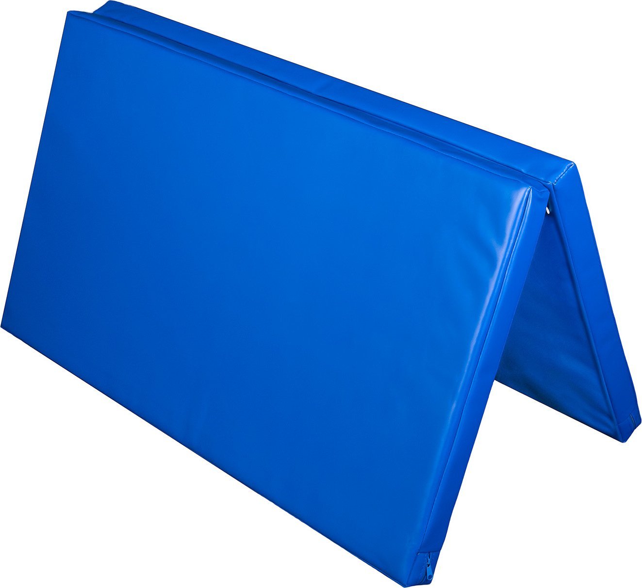 Materac dwuczęściowy z rzepami UNDERFIT 130 x 120 x 6 cm twardy niebieski