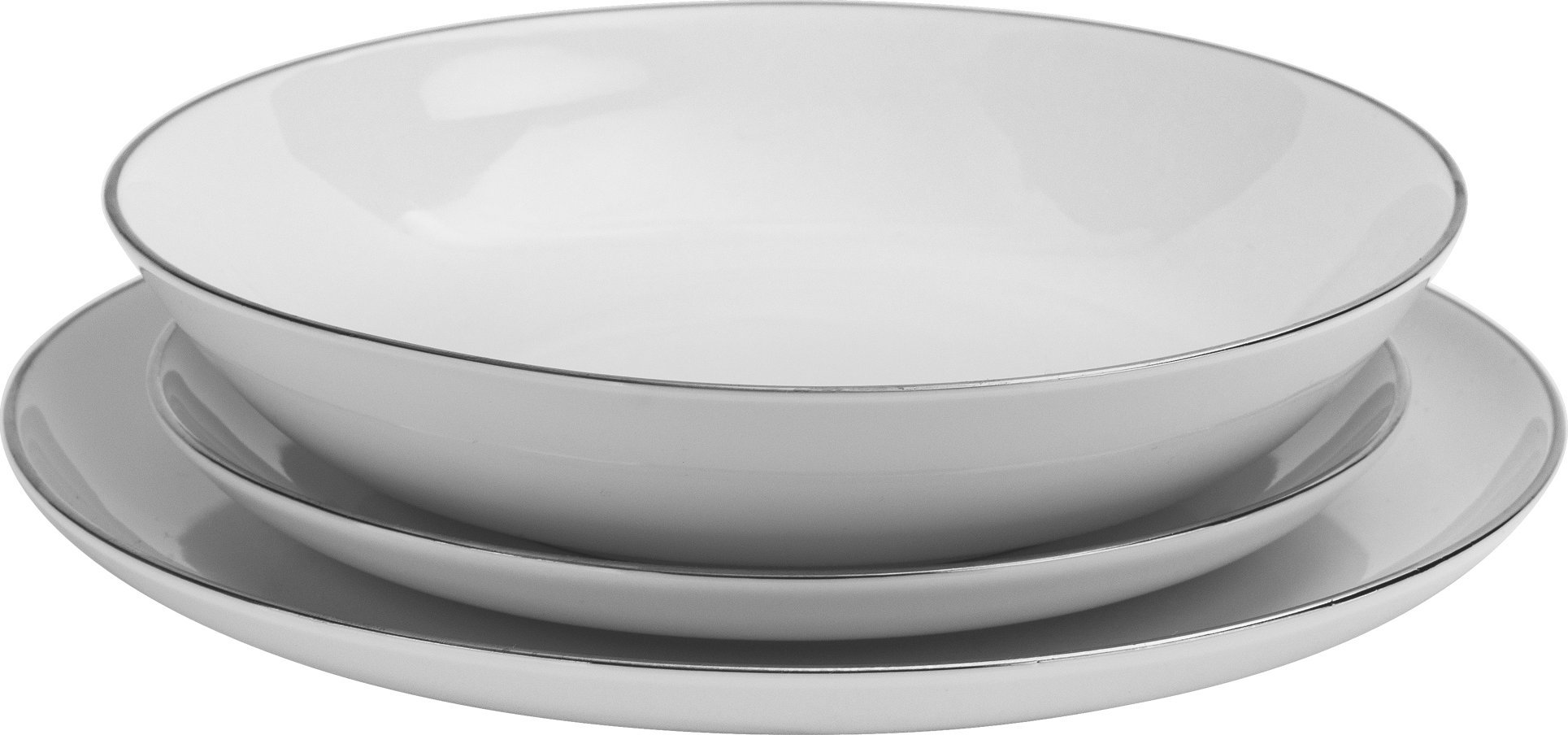 Ćmielów Komplet talerzy 6/18 City Platyna B325