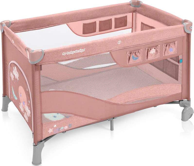Baby Design Łóżeczko turystyczne Dream Regular Pink 08
