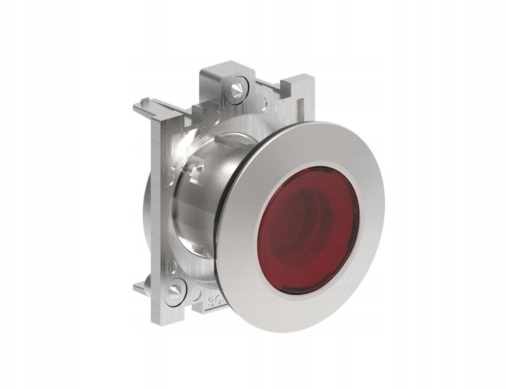 Lovato Electric Metalowy przycisk płaski podświetlany z samoczynnym powrotem kryty czerwony fi30mm LPFBL104