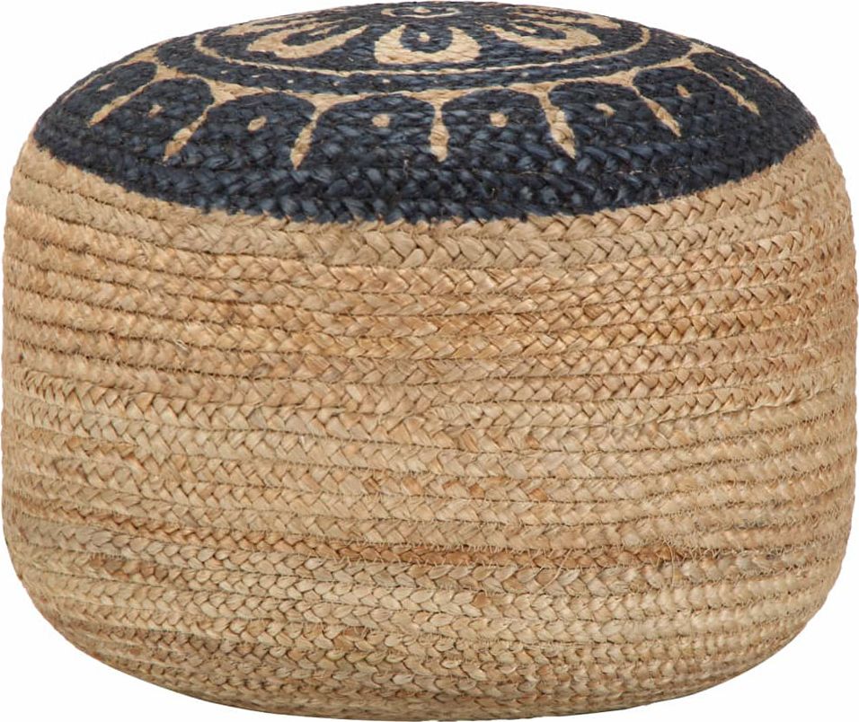 Elior Pufa pleciona z niebieskim nadrukiem - Azalia 2X