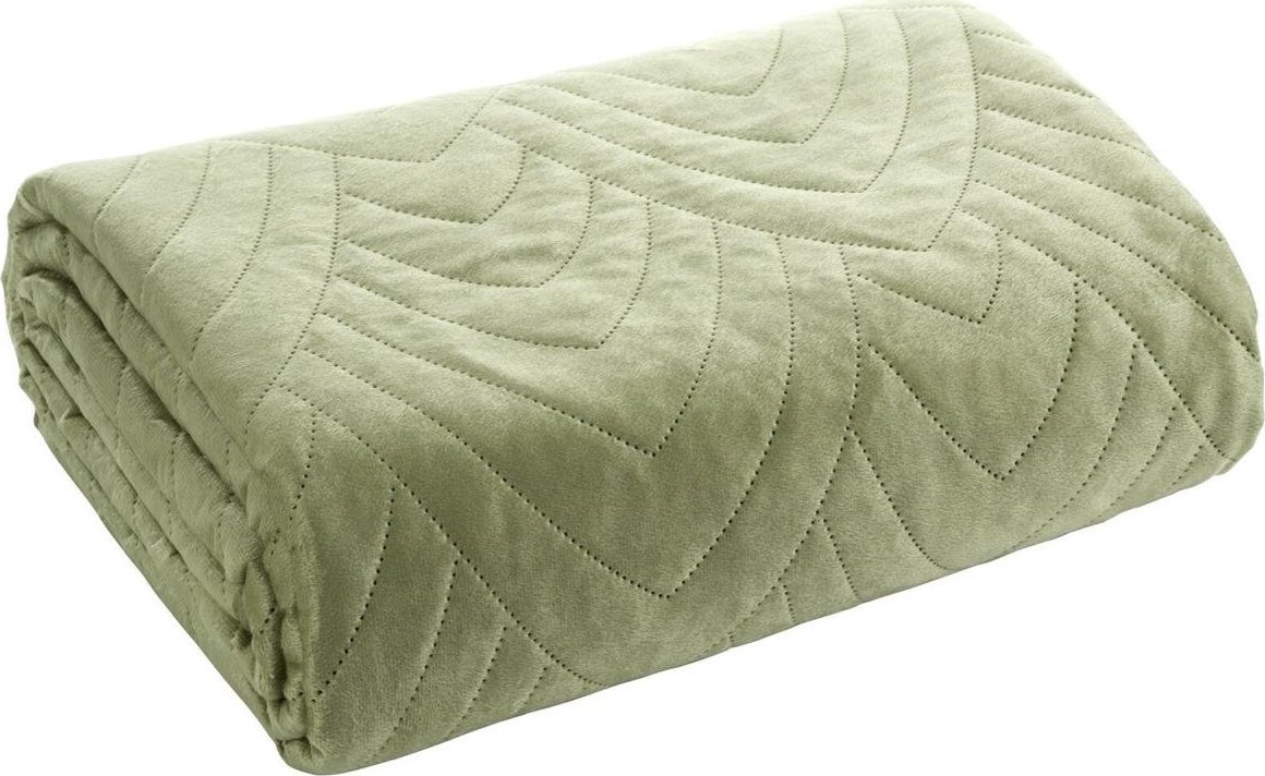 Eurofirany Narzuta 170 x 210 Pikowana Velvet Luiz6 J.Zieleń