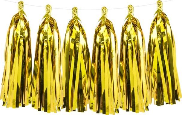 Party Deco Girlanda frędzle DIY, złota, 1,5 m. uniwersalny