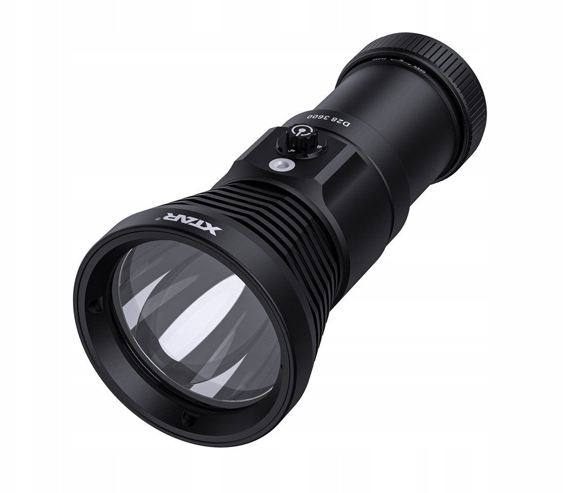 Latarka ręczna LED do nurkowania zestaw z akumulatorami i ładowarką 3600 lumenów