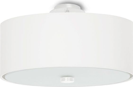 Lampa sufitowa Lumes Biały minimalistyczny okrągły plafon 30 cm - EX661-Skalo