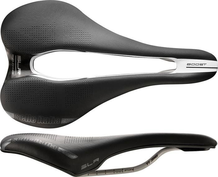 Selle Italia Siodło SELLE ITALIA SLR BOOST ENDURANCE SUPERFLOW S (id match - S3) ti 316 tube 7, fibra-tek, czarne (NEW)