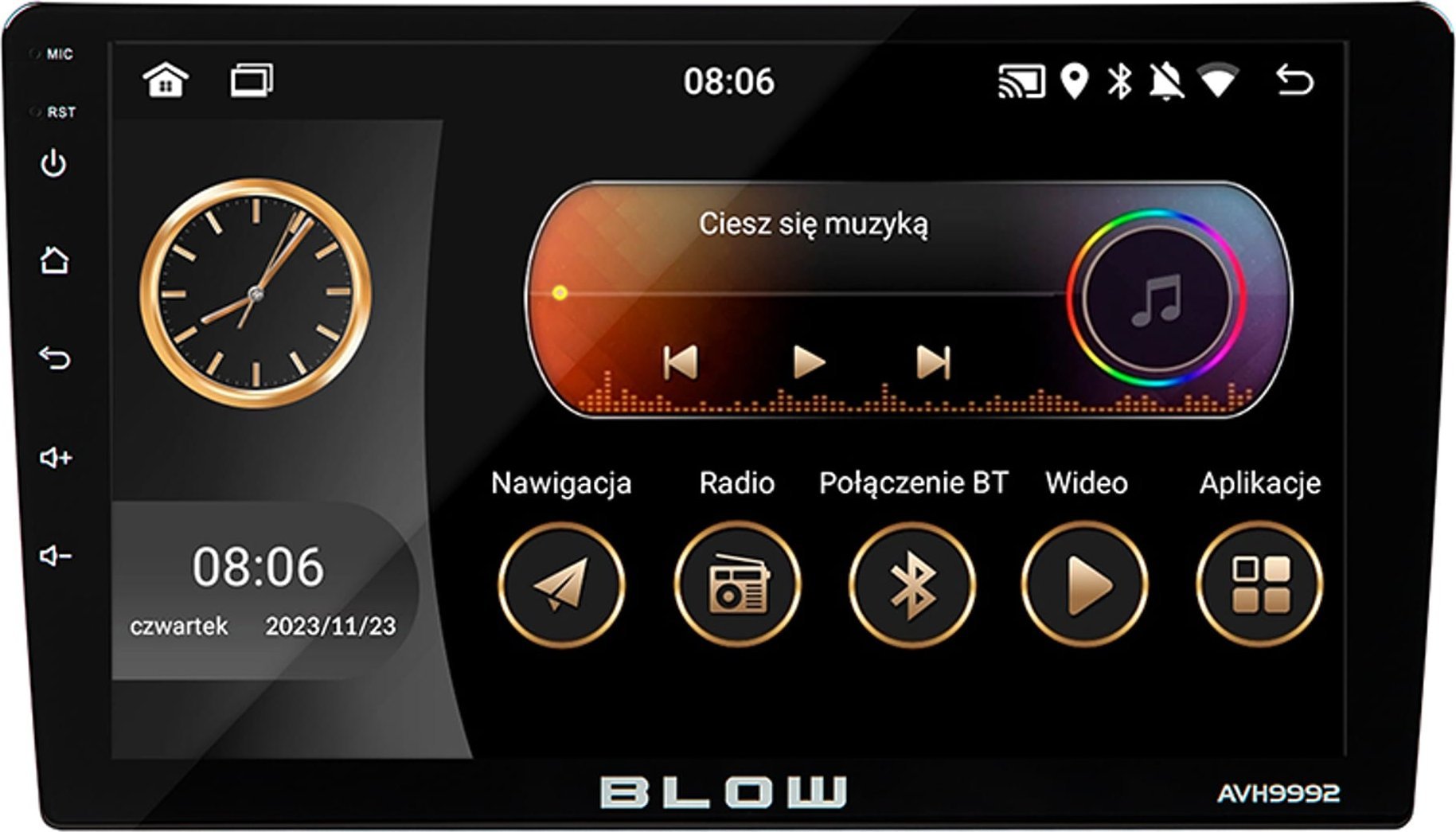 Radio samochodowe Blow 78-347# Radio blow avh-8960 rds mp3/usb/micro sd/bluetooth + usb-c