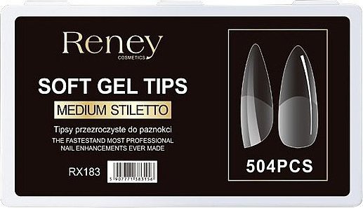 Reney Cosmetics Tipsy formy akrylowe przezroczyste do paznokci Reney RX-183 504 szt