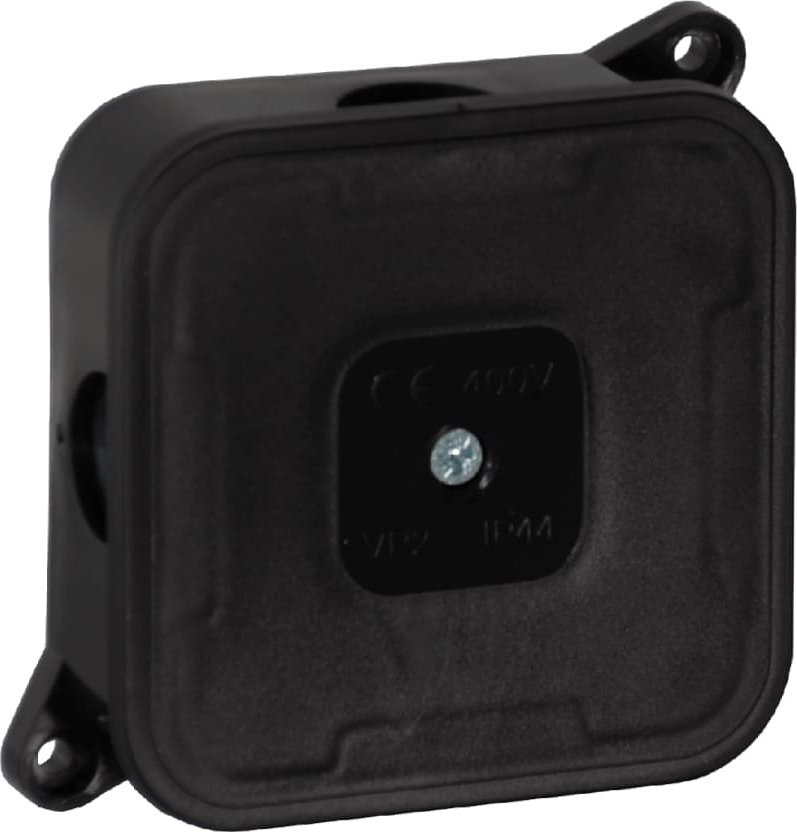 ViPlast Puszka natynkowa pusta 4 wlotów VP-2 CZARNA IP44 85x85x35mm 027-05