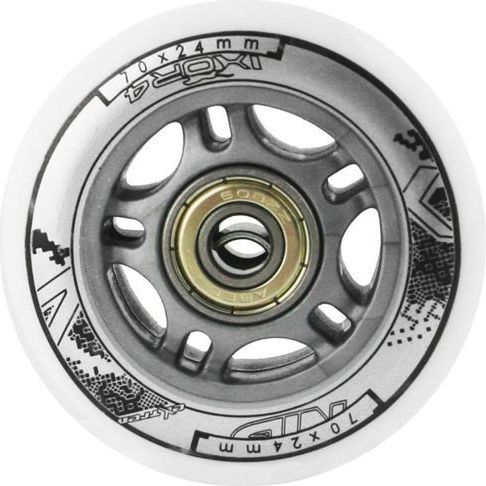 Nils Extreme Kółka PU 76x24 82A białe (16-30-010)