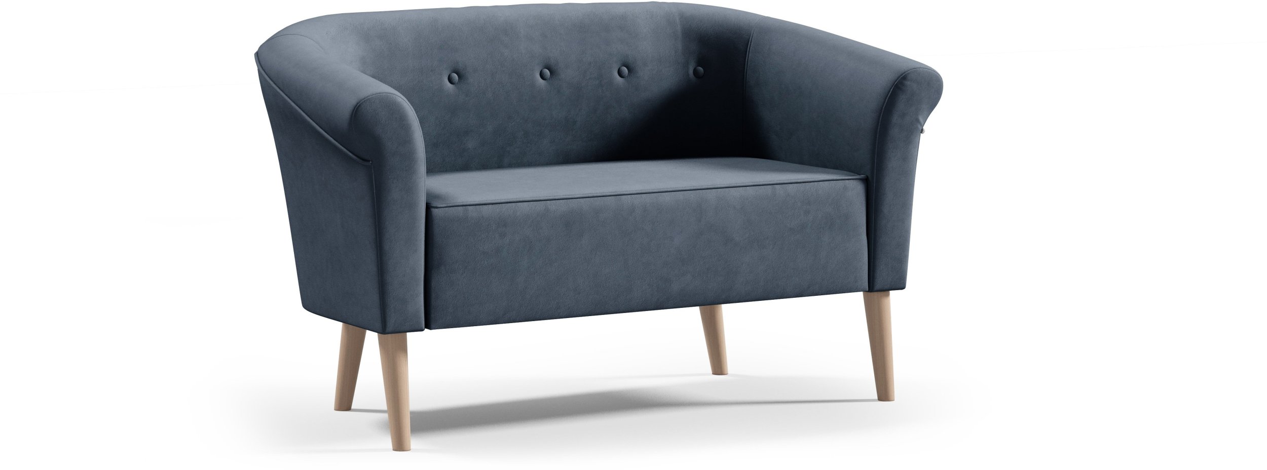 Sofa ESPERO styl skandynawski welur z guzikami monolith 77