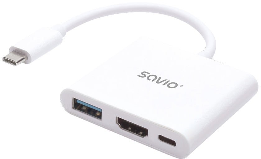 Stacja/replikator Savio 3w1 USB-C (AK-48)