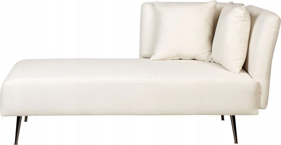 Beliani Szezlong prawostronny biały RIOM