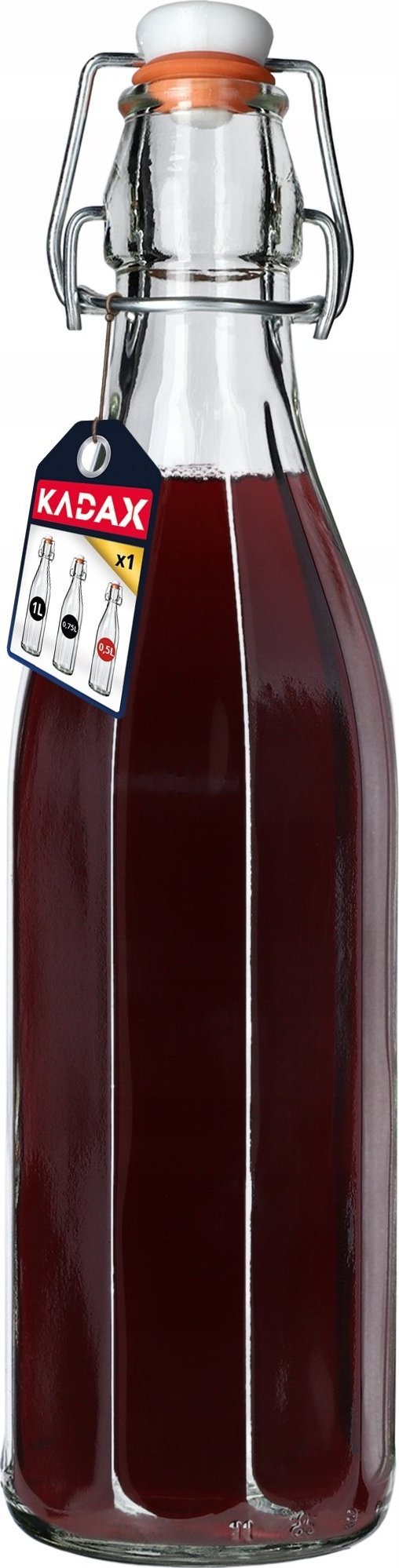 Kadax Szklana Butelka Z Korkiem Na Oliwę Wodę Sok 0,5L