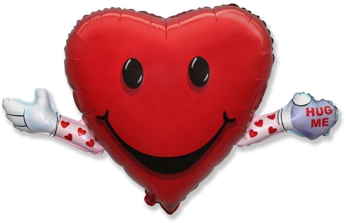 Balon foliowy 61cm Serce Love&Hug