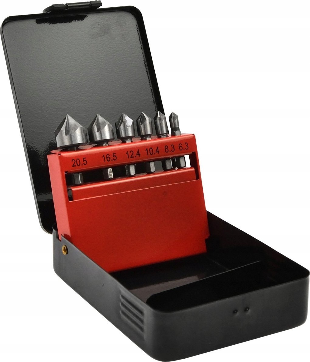Wiertło Geko Zestaw pogłębiaczy do metalu 6,3-20,5mm 6szt. HEX (50)