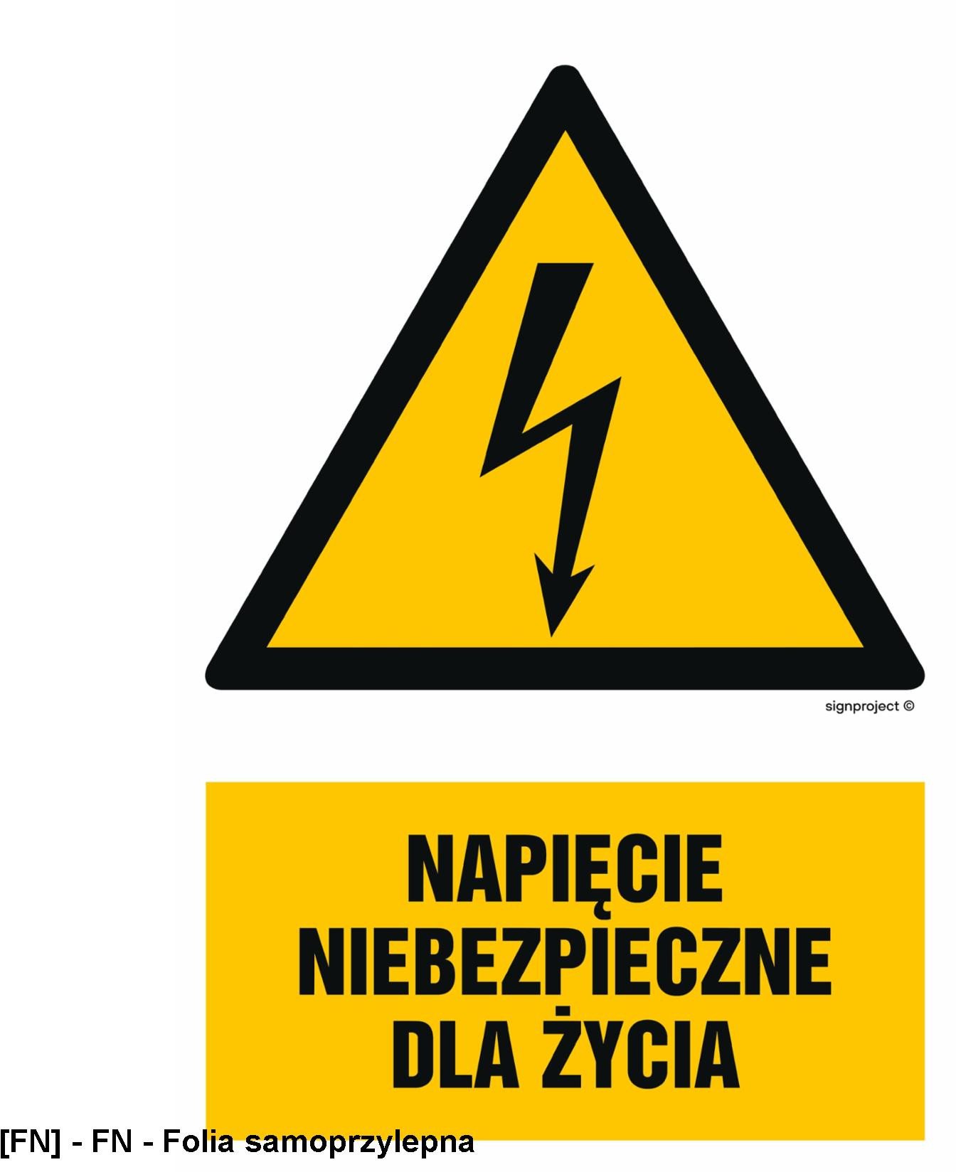 HA002 - Napięcie niebezpieczne dla życia 100x150