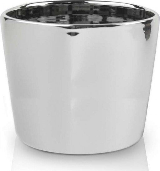 Polnix Osłonka na doniczkę ceramiczna srebrna glamour 12
