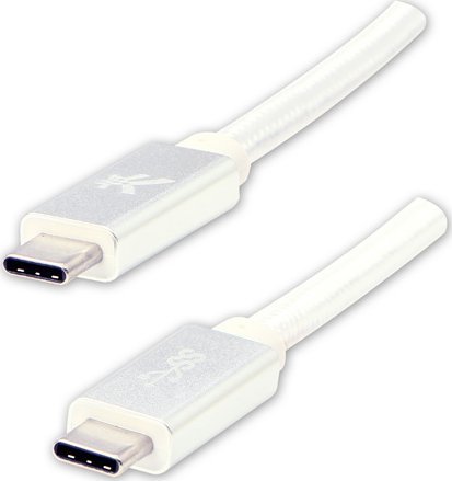 Kabel USB Logo USB-C - USB-C 2 m Biały