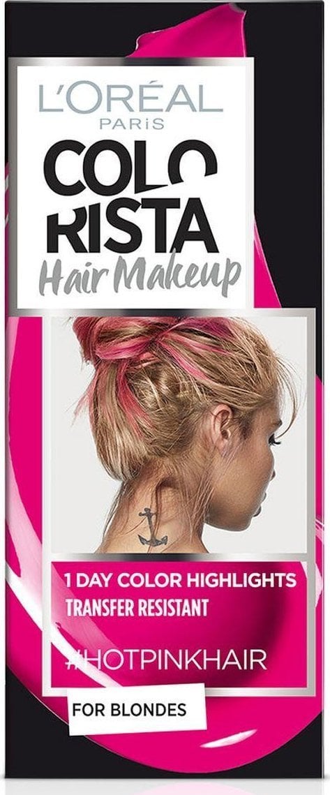 L’Oreal Paris L'Oreal Paris, Colorista Hair Makeup, Semi-Permanent Hair Dye, #HOTPINKHAIR, 30 ml For Women