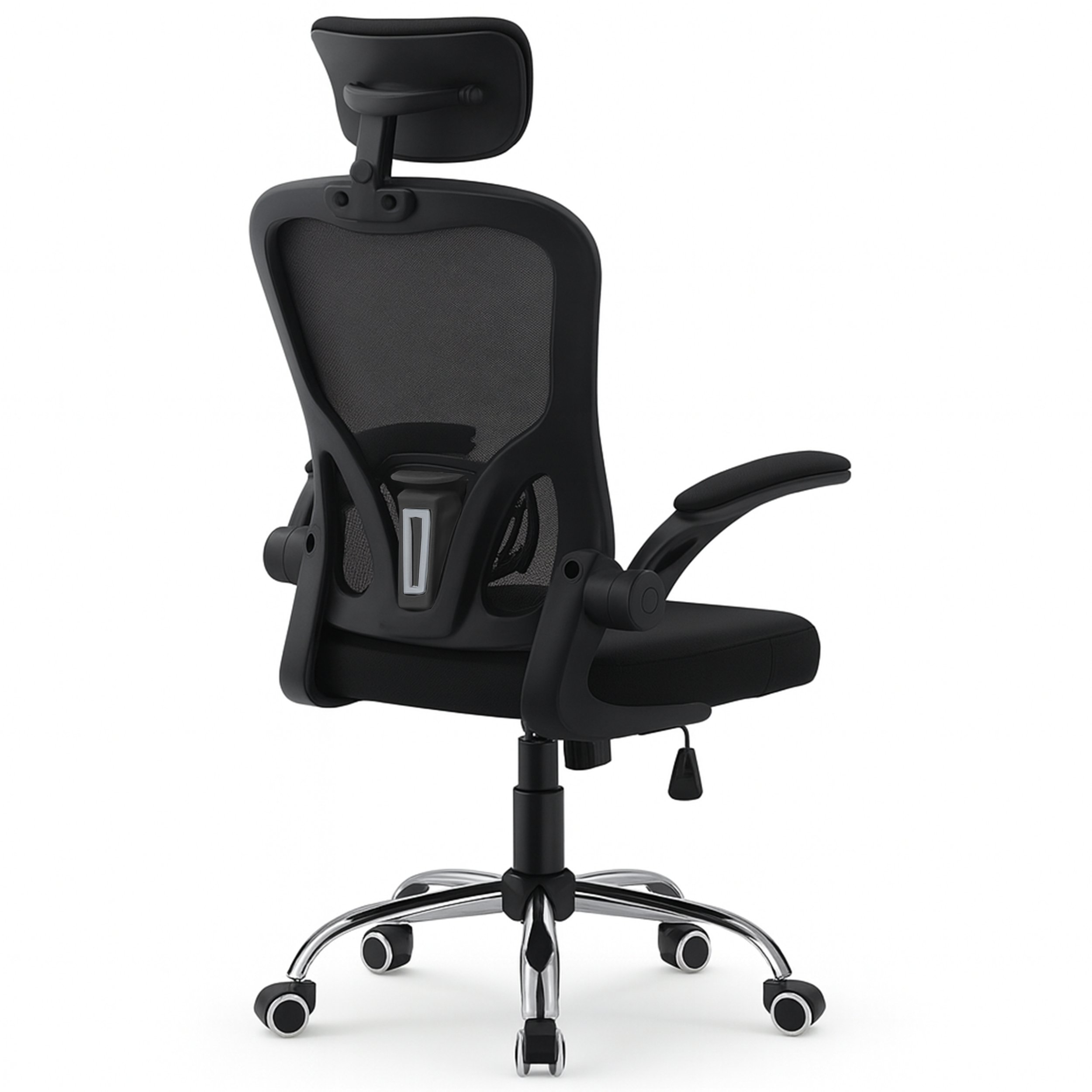 Krzesło biurowe czarne fotel obrotowy z zagłówkiem siatkowy