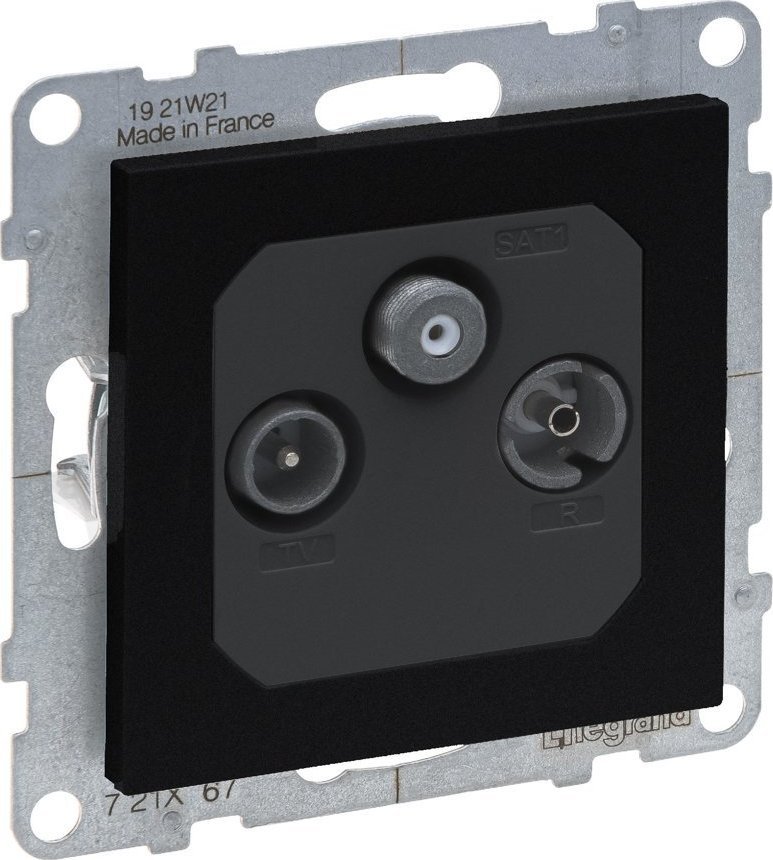 Legrand SUNO Gniazdo antenowe TV-R-SAT końcowe FM+DAB 1,5dB czarne 721467