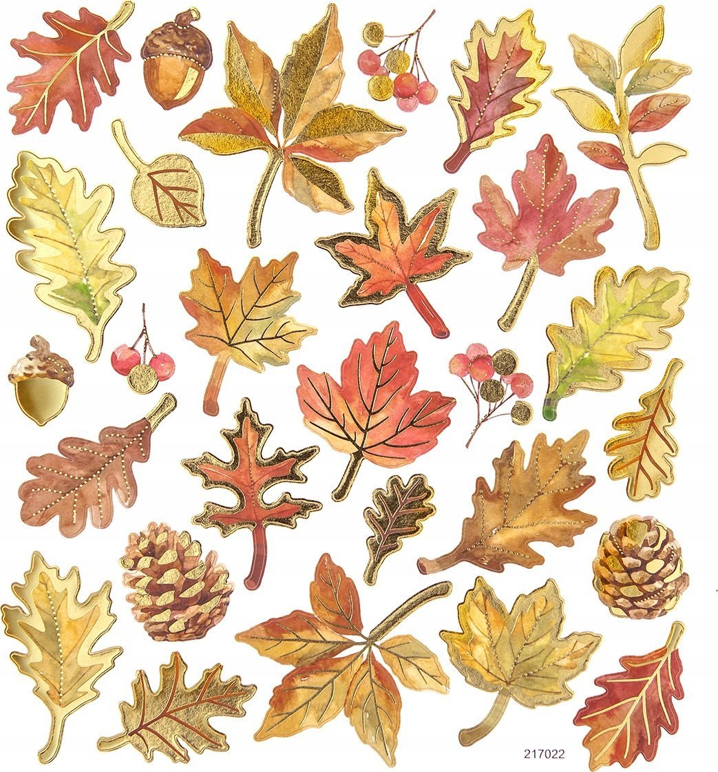 Dalprint Naklejki papierowe - Liście jesienne 28szt