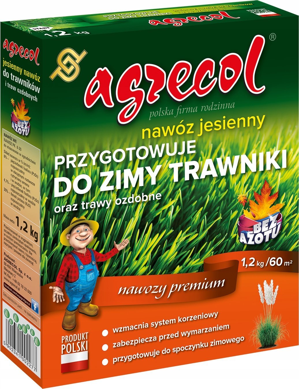 Agrecol Jesienny nawóz do trawników 1,2kg