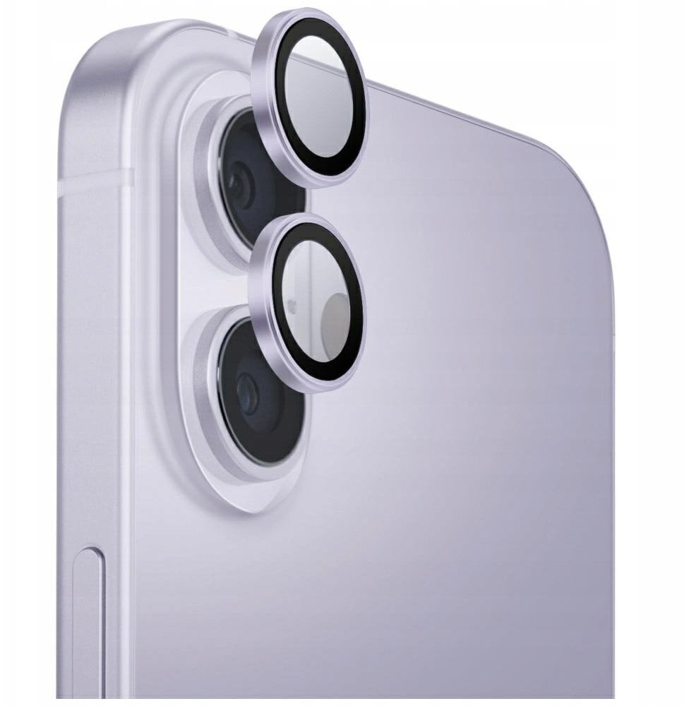 Szkło na obiektyw aparatu UNIQ Optix Aluminium Camera Lens Protector do Apple iPhone 17 z aplikatorem lawendowy