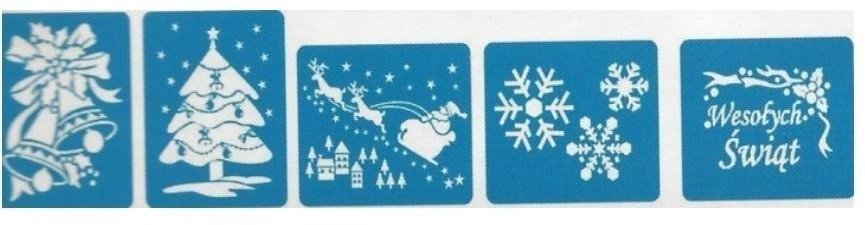 Szablon do śniegu 5 arkuszy 30x21cm