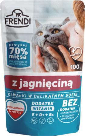 Frendi Frendi kawałki w delikatnym sosie z jagnięciną 24x100g