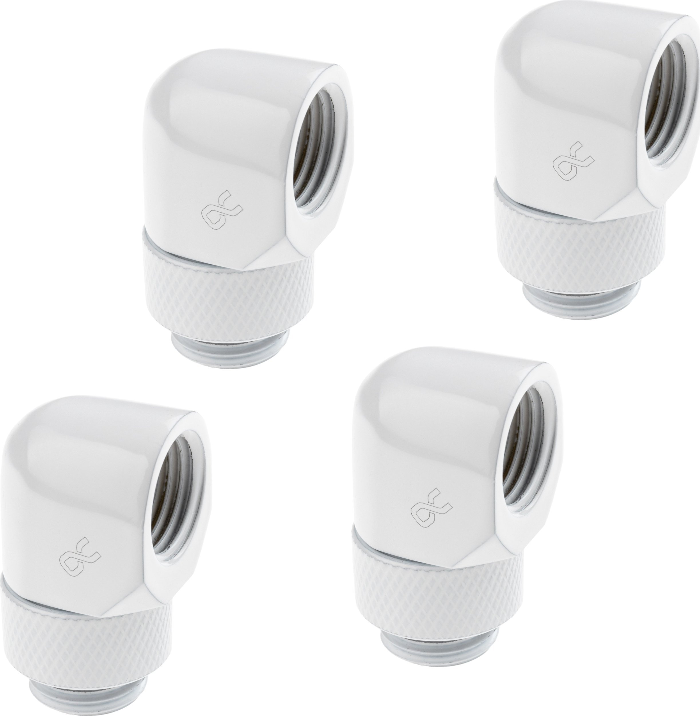Alphacool Alphacool Eiszapfen L-Verbinder drehbar G1/4 AG auf G1/4 IG - 4 Stck wei