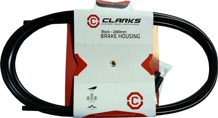 Clarks Pancerz hamulca 2P z teflonem 5mm x 2000mm + 4 końcówki Y2029 czarny