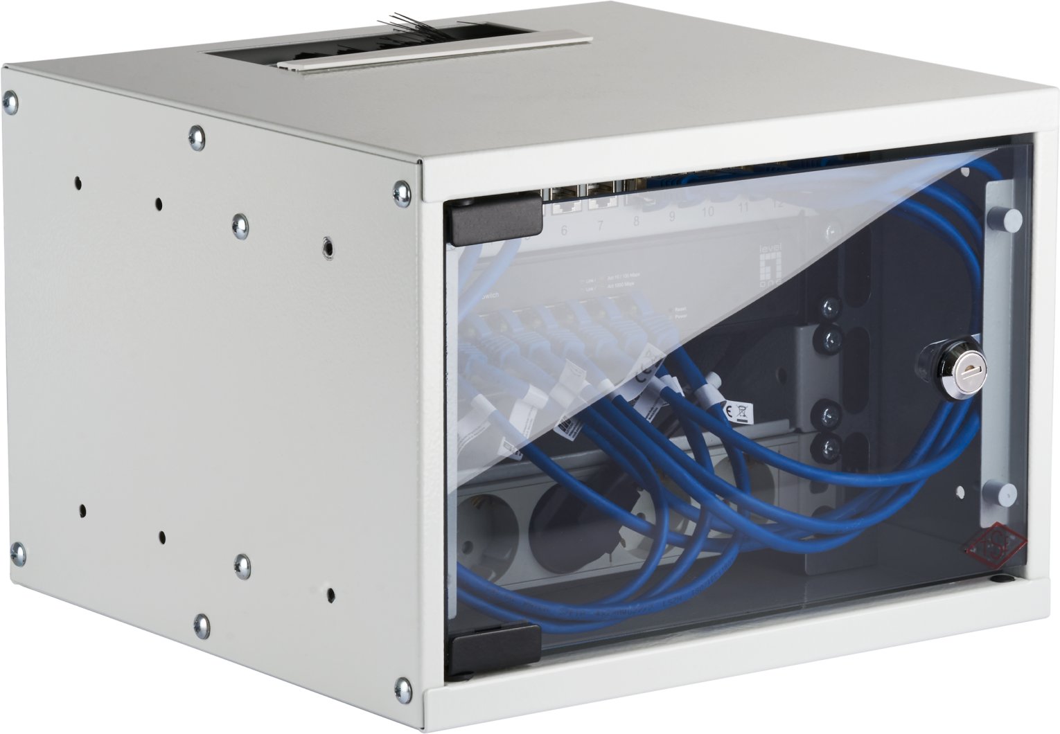 EFB 10" Wandgehäuse 4HE Tiefe 300mm 1-teilig RAL7035