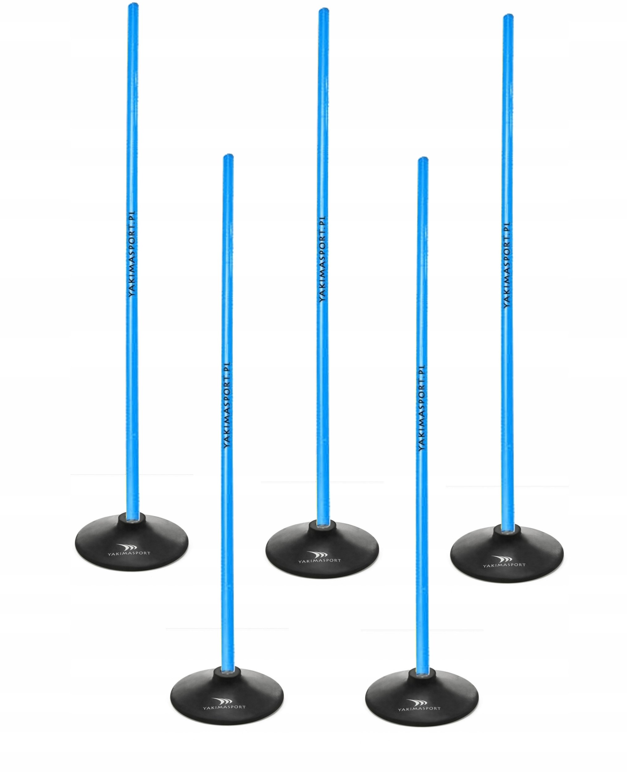 YakimaSport Tor przeszkód slalomowy 160cm laski + podstawa 1,5kg niebieski