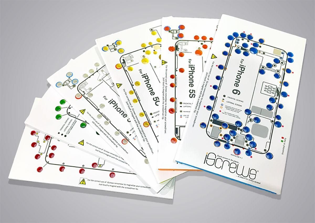 MicroSpareparts Mobile Szablon na śrubki do iPhone 7 iScrews (MOBX-TOOLS-043)