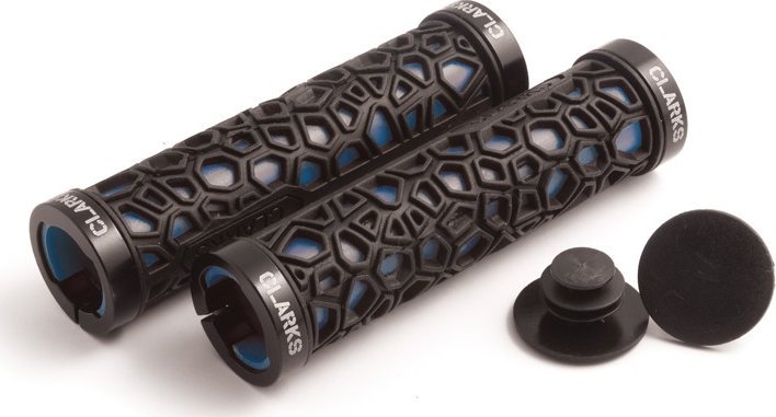 Clarks Chwyty kierownicy CLARKS CLO-208, LOCK-ON, Czarno-niebieskie, Pierścienie czarne