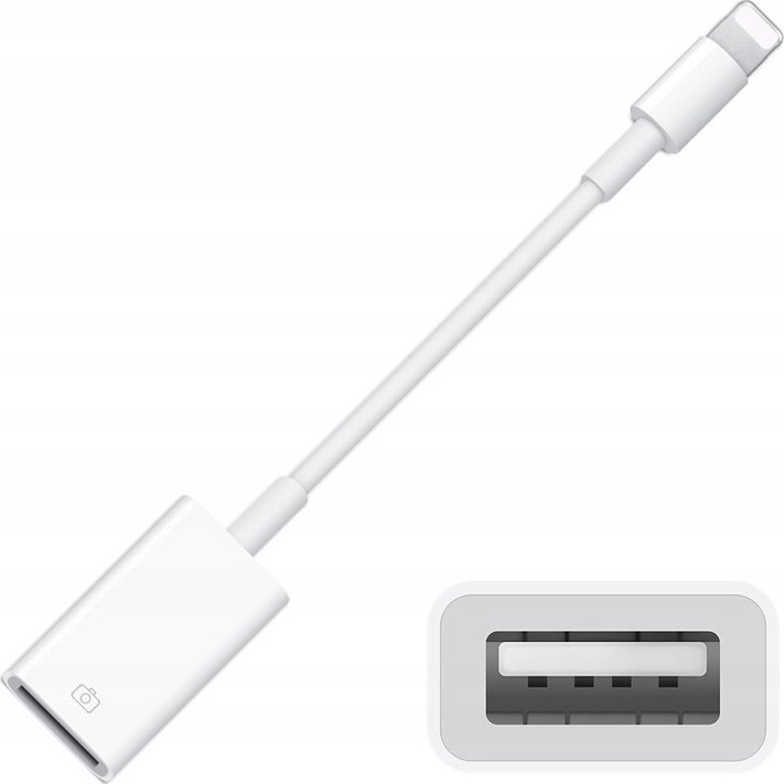 Adapter AV Co2 CO2 PRZEJŚCIÓWKA ADAPTER LIGHTNING USB OTG USB-A KABEL PENDRIVE DO IPHONE IPAD