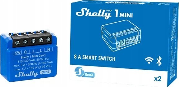 Shelly Shelly 1 Mini Gen3, relay (blue)