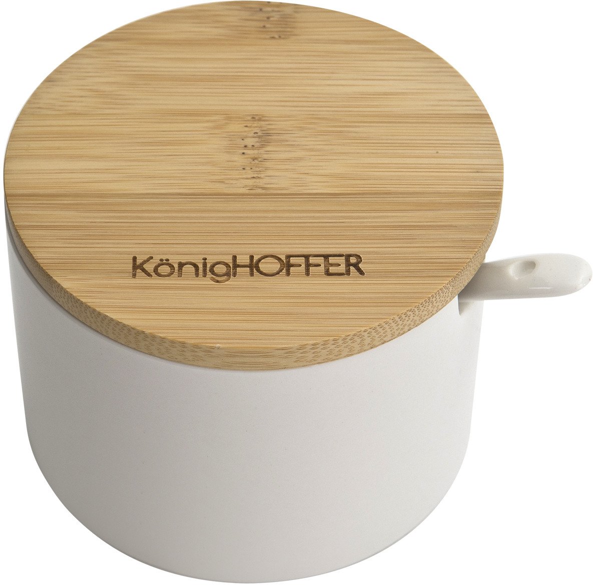 Cukiernica porcelanowa z łyżeczką